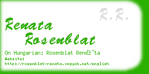 renata rosenblat business card